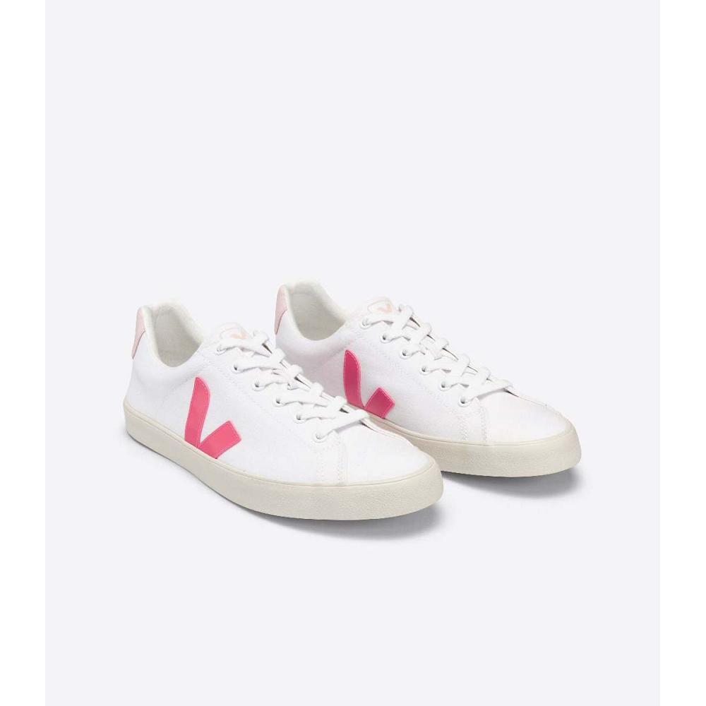 Pantofi Dama Veja ESPLAR SE CANVAS White/Orange/Pink | RO 513ZUT